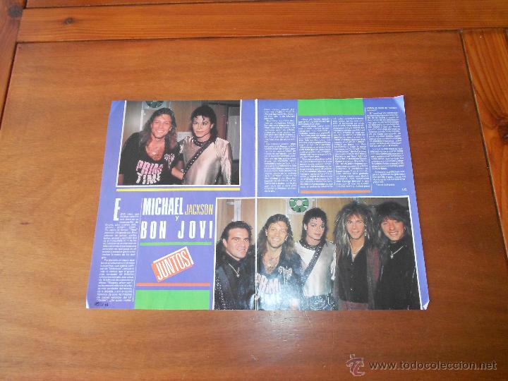 Coleccionismo: ART&Iacute;CULO EN PRENSA 1987: MICHAEL JACKSON Y BON JOVI JUNTOS