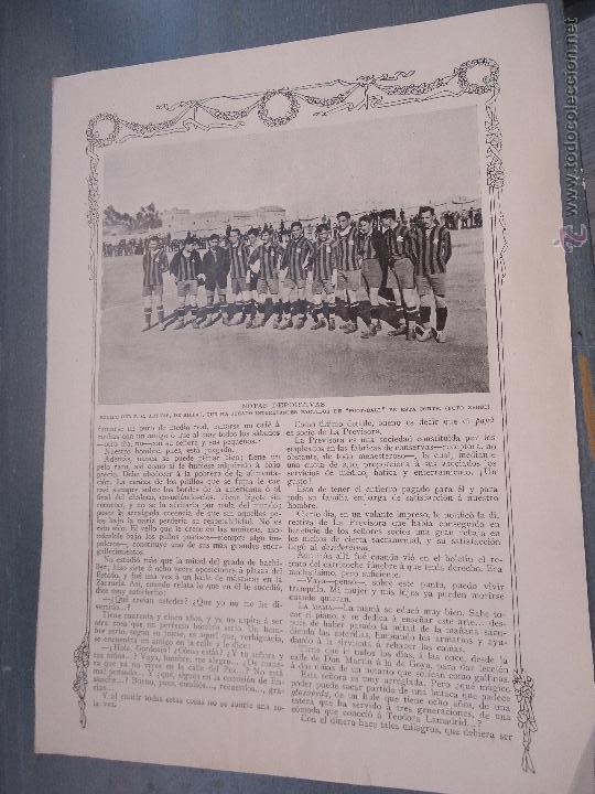 Collectionnisme: antigua hoja prensa - FUTBOL - FOOT BALL FOTO ZEGRI - FUTBOL CLUB ARENAS DE BILBAO