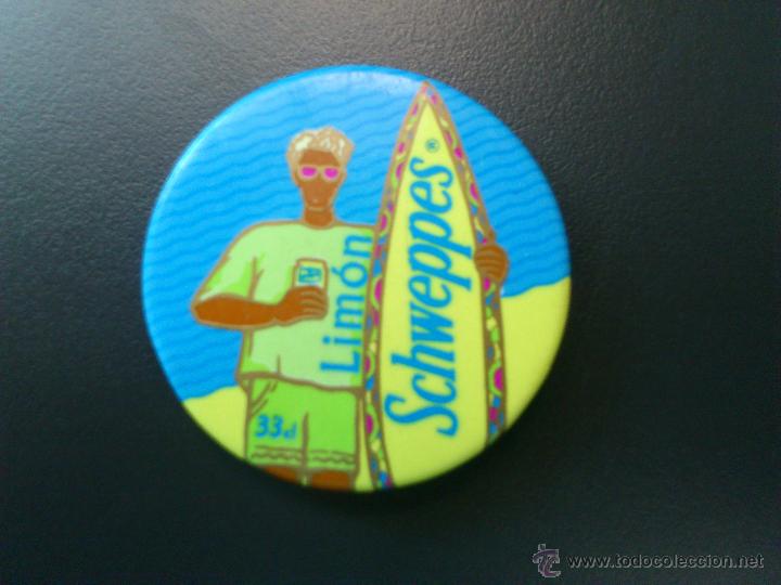 Coleccionismo: IM&Aacute;N NEVERA BEBIDA - SCHWEPPES lim&oacute;n - Foto 1