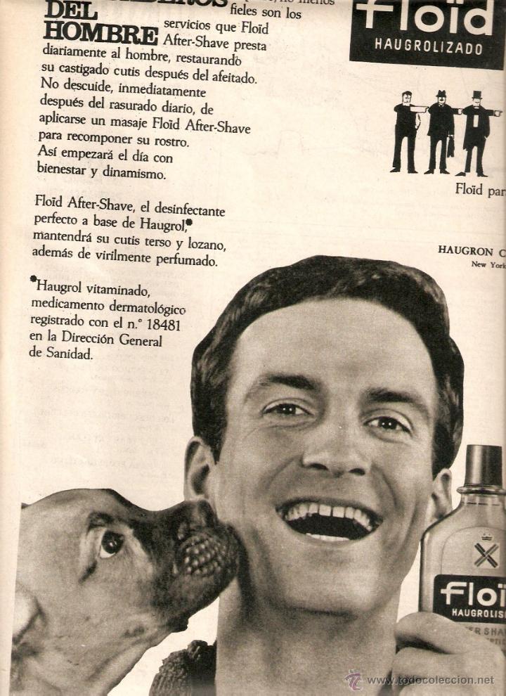 Coleccionismo: A&Ntilde;O 1965 RECORTE PUBLICIDAD FLOID HAUGROLIZADO AFTER SHAVE