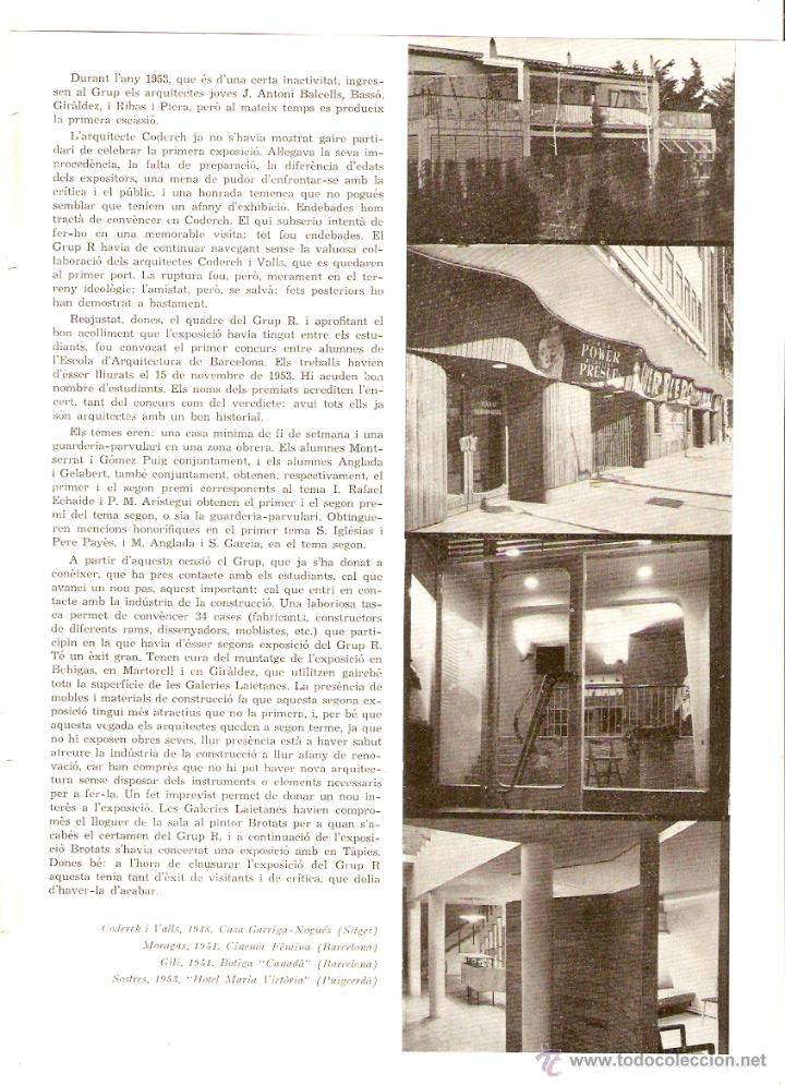 Collectionnisme: A&Ntilde;O 1961 RECORTE PRENSA DIEZ A&Ntilde;OS DEL GRUP R ARQUITECTURA URBANISMO BOHIGAS MORAGAS GALLISSA
