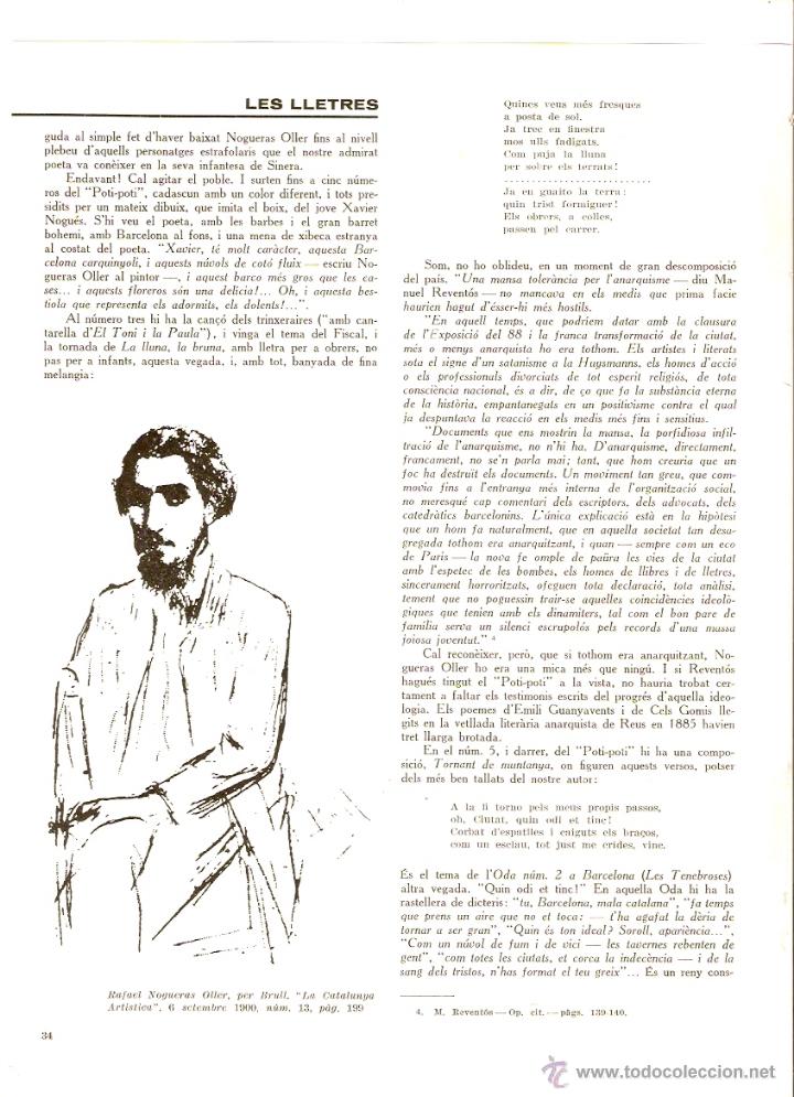 Colecionismo: A&Ntilde;O 1962 RECORTE PRENSA RAFAEL NOGUERAS OLLER POETA MODERNISTA ANARQUISTA POESIA LITERATURA