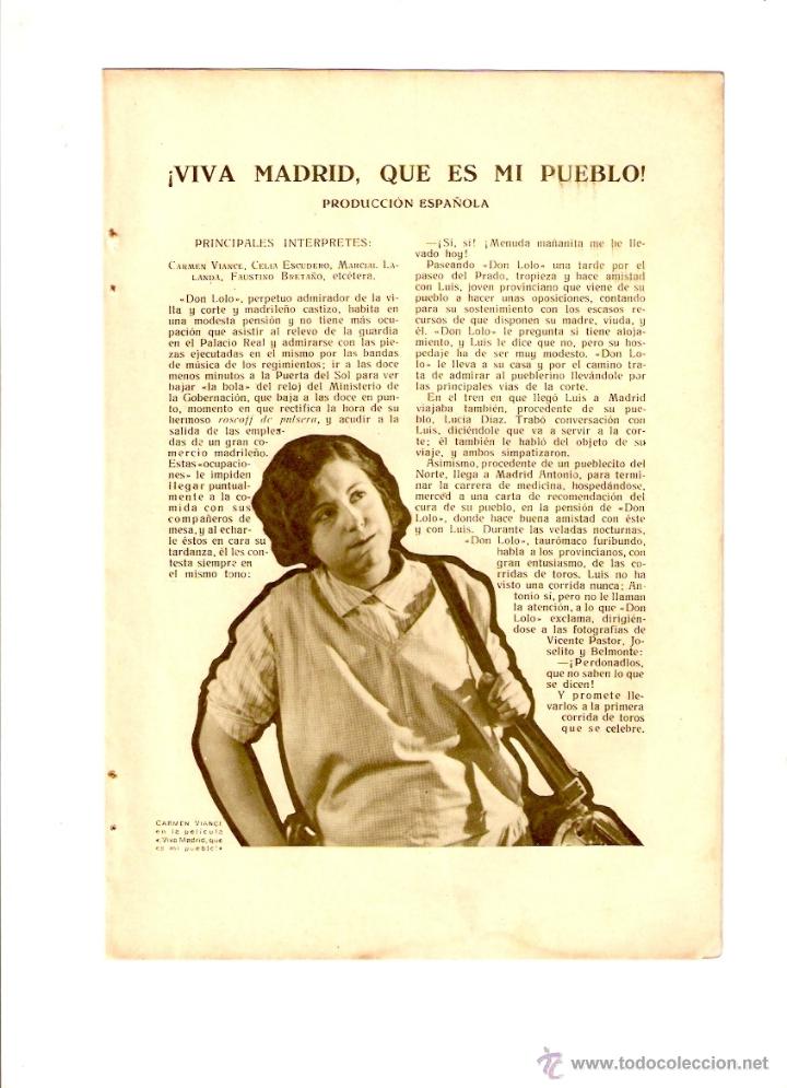 Coleccionismo: A&Ntilde;OS 20 RECORTE PRENSA VIVA MADRID QUE ES MI PUEBLO CINE ESPA&Ntilde;OL LALANDA FAUSTINO BRETA&Ntilde;O ESCUDERO