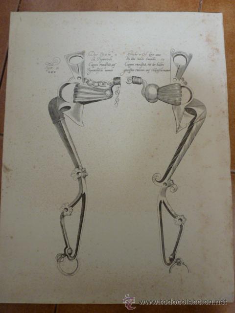Coleccionismo: Lamina de antiguo bocado de caballos - Foto 1