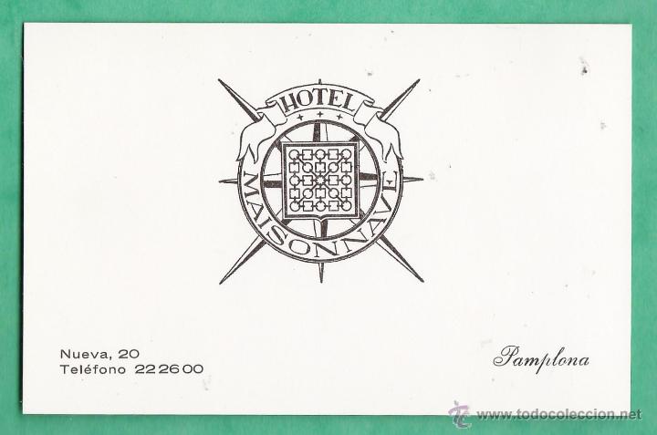 Coleccionismo: tarjeta publicitaria / comercial - hotel maisonnave - pamplona - a&ntilde;os 70