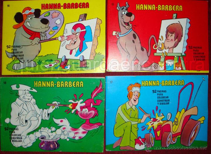 Coleccionismo: CUATRO CUADERNOS DE COLOREAR DE HANNA BARBERA