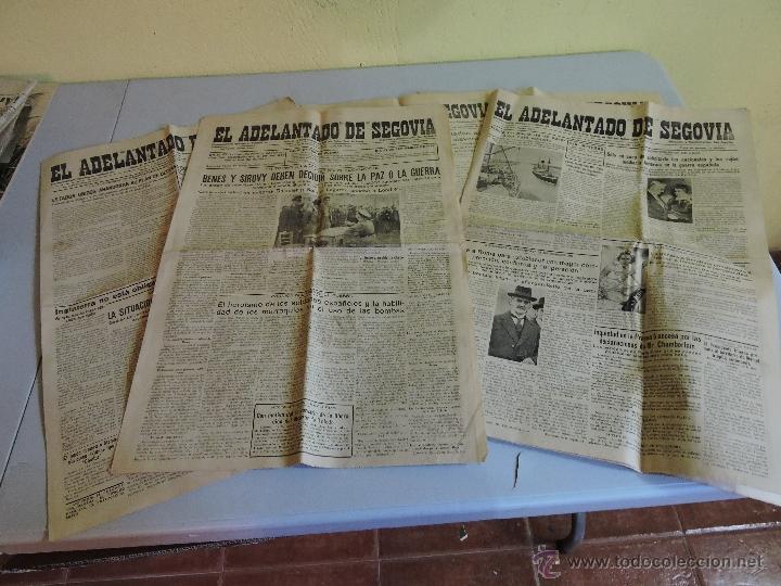 Coleccionismo: SEGOVIA.LOTE DE CINCO ADELANTADOS DE SEGOVIA DE 1938