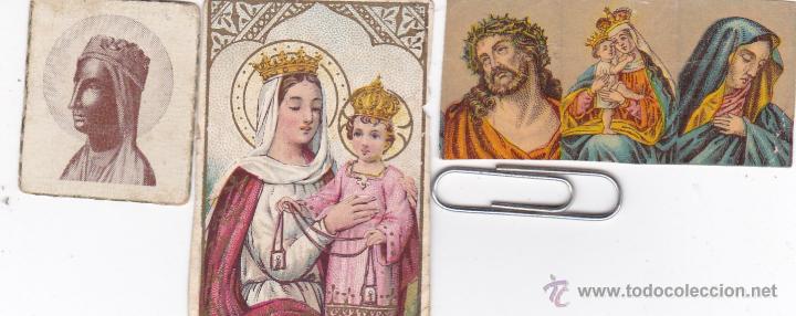 Coleccionismo: 3 peque&ntilde;as imagenes religiosas