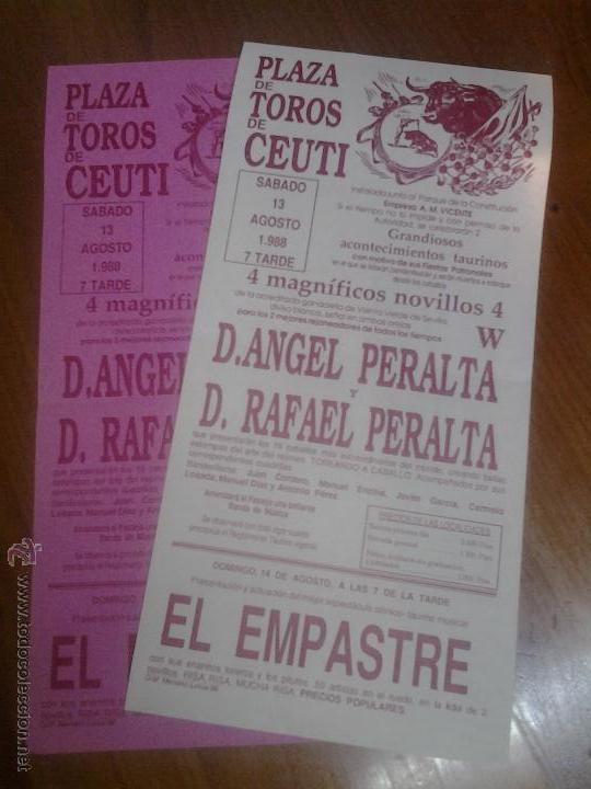 Collectionnisme: PLAZA DE TOROS DE CEUTI MURCIA NOVILLADA 1988