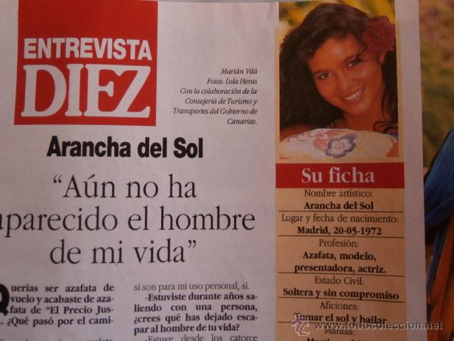 Coleccionismo: REPORTAJE - ARANCHA DEL SO L- MARY SANTPERE