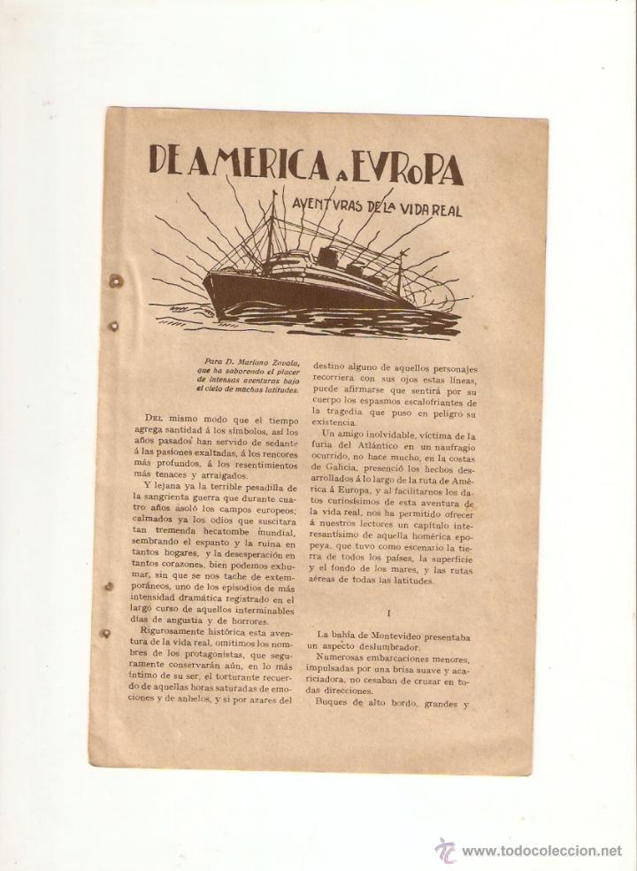 Colecionismo: A&Ntilde;OS 20 RECORTE PRENSA RELATO DE AMERICA A EUROPA JOSE RECIO DIAZ ILUSTRACIONES GERMAN HORACIO