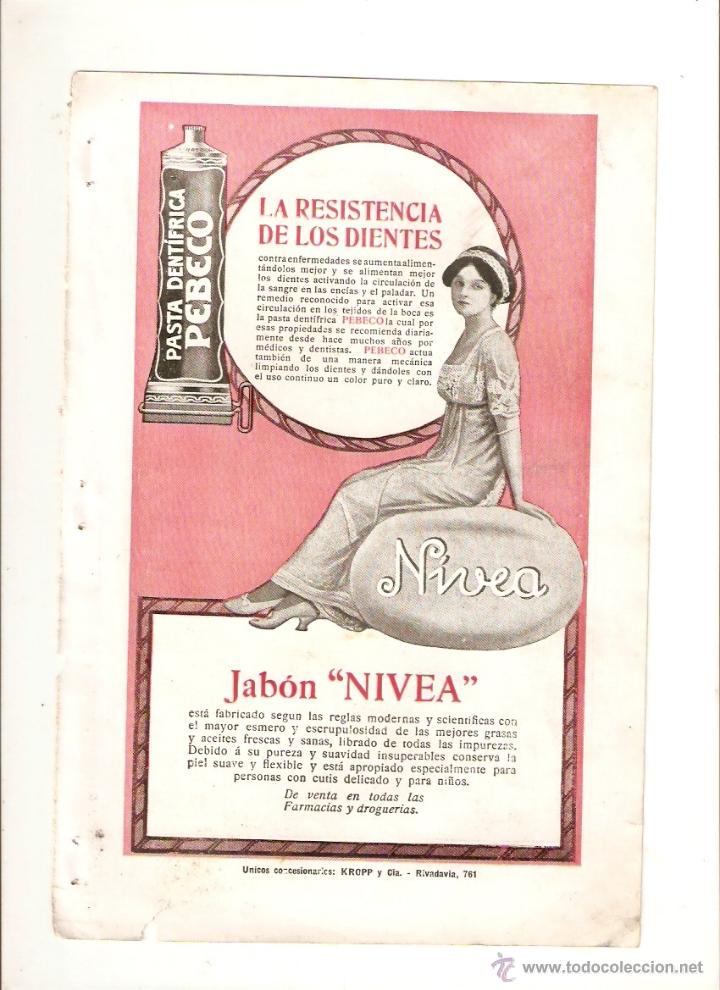 AÑO 1913 RECORTE PRENSA PUBLICIDAD TABACO CIGARRILLOS 43 PASTA DENTIFRICA PEBECO JABON NIVEA (Coleccionismo - Laminas, Programas y Otros Documentos)