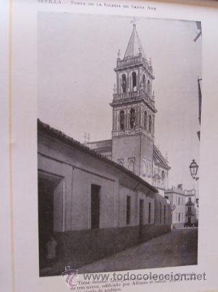 Sammelleidenschaft Papier: SEVILLA TORRE DE LA IGLESIA DE SANTA ANA ANTIGUO HUECOGRABADO HACIA 1910