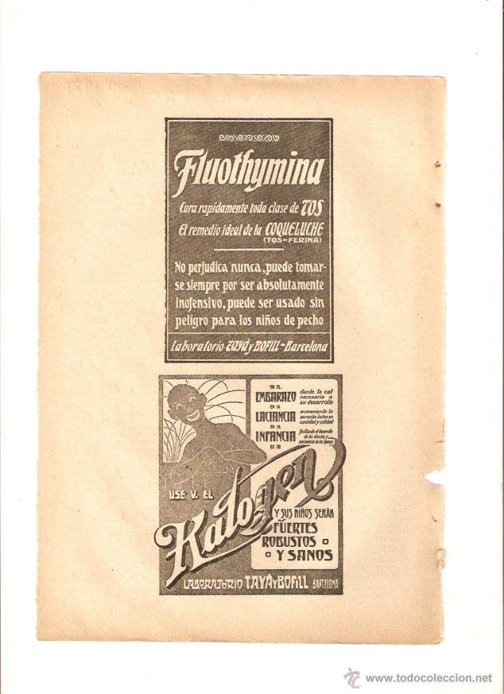 Coleccionismo: A&Ntilde;O 1923 RECORTE PRENSA PUBLICIDAD FLUOTHYMINA KATOGEN