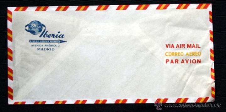 Coleccionismo: SOBRE IBERIA LINEAS AEREAS - CORREO AEREO - 22X10,5cm - AVENIDA AMERICA - LIENAS AEREAS ESPA&Ntilde;OLAS