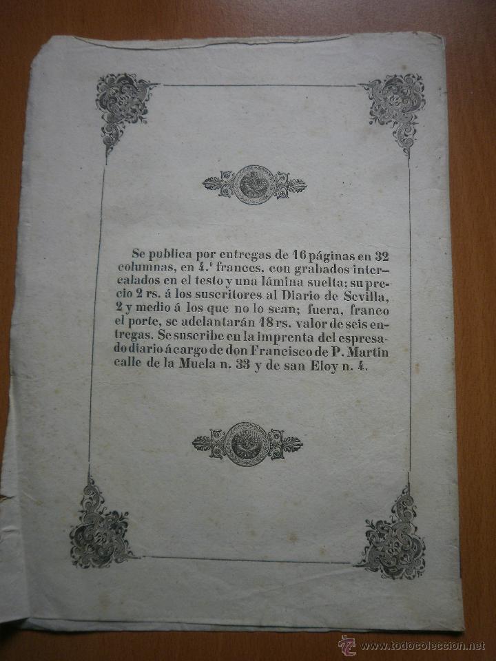 Coleccionismo: L&aacute;mina antigua de Sevilla - Foto 3