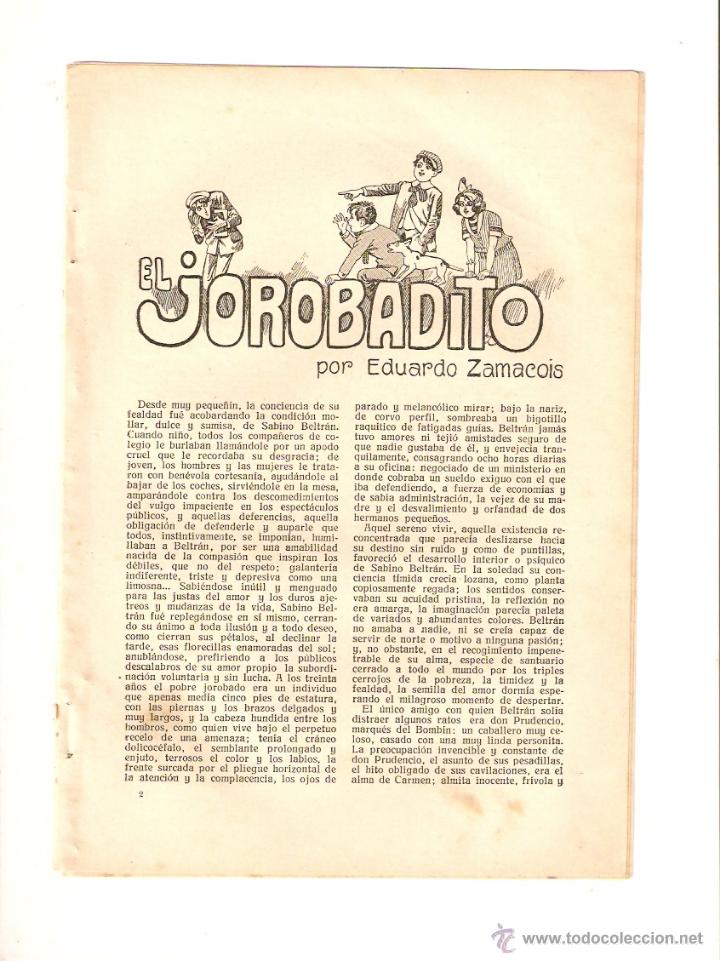 Collecting paper: A&Ntilde;O 1924 RECORTE PRENSA RELATO EL JOROBADITO EDUARDO ZAMACOIS ILUSTRACIONES ASHA DIBUJO