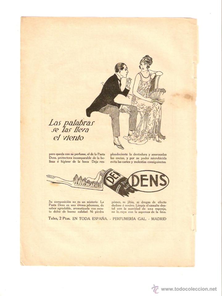 Coleccionismo: A&Ntilde;O 1924 RECORTE PRENSA PUBLICIDAD PASTA DENS PERFUMERIA GAL