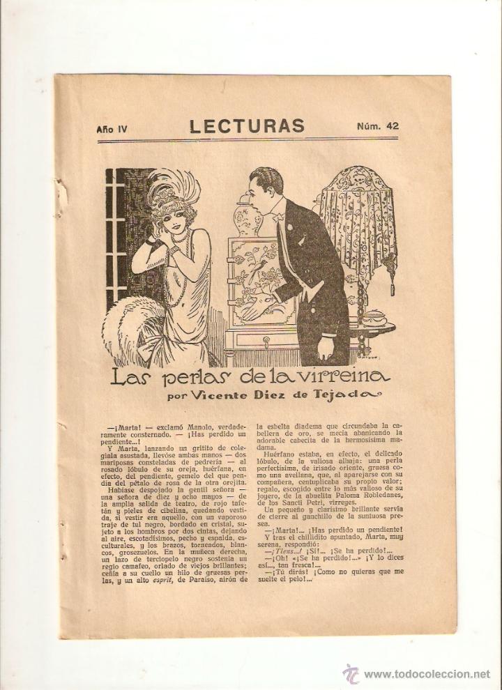 Coleccionismo: A&Ntilde;O 1924 RECORTE PRENSA RELATO LAS PERLAS DE LA VIRREINA VICENTE DIEZ DE TEJADA ILUSTRACIONES OPISSO