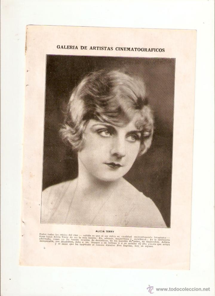Coleccionismo: A&Ntilde;O 1926 RECORTE PRENSA FOTOGRAFIA ALICIA TERRY DOUGLAS FAIRBANKS ACTOR ACTRIZ ARTISTA CINE