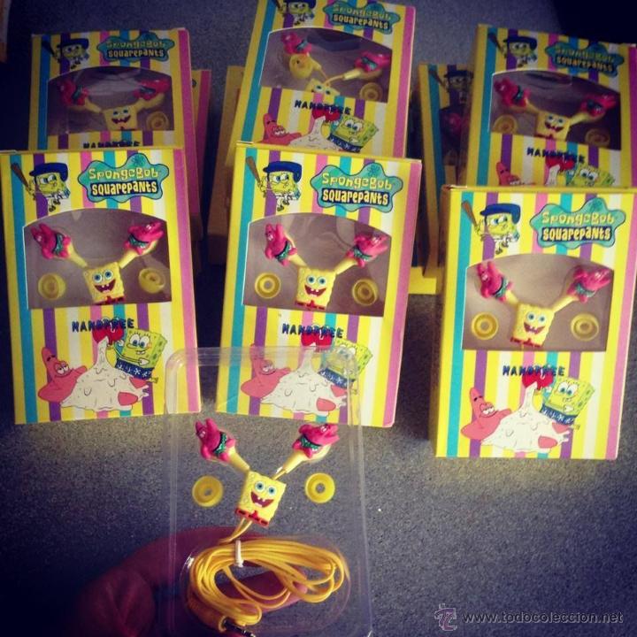 Coleccionismo: CASCOS AURICULARES BOB ESPONJA EN CAJA - NUEVOS A ESTRENAR