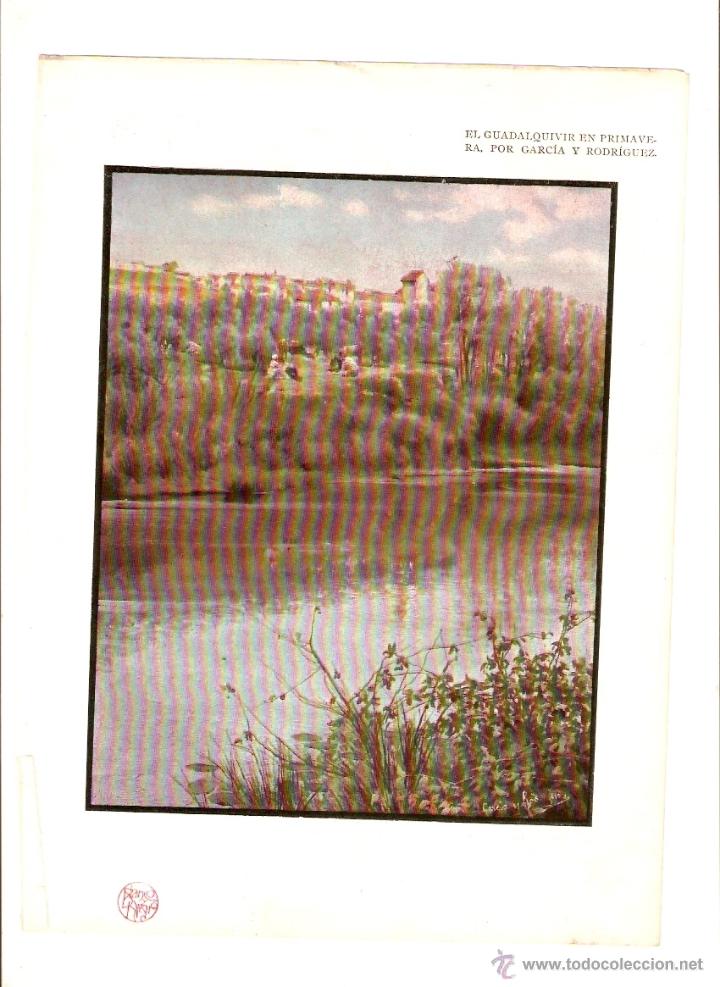 Coleccionismo: A&Ntilde;O 1903 RECORTE PRENSA PITURA LAMINA SEVILLA GUADALQUIVIR EN PRIMAVERA GARCIA Y RODRIGUEZ