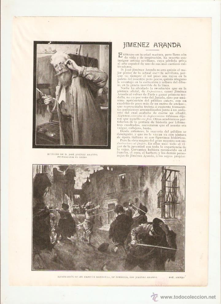 Coleccionismo: A&Ntilde;O 1903 RECORTE PRENSA PINTURA ARTISTA JOSE JIMENEZ ARANDA SEVILLA FERIA FEREZ DE LA FRONTERA