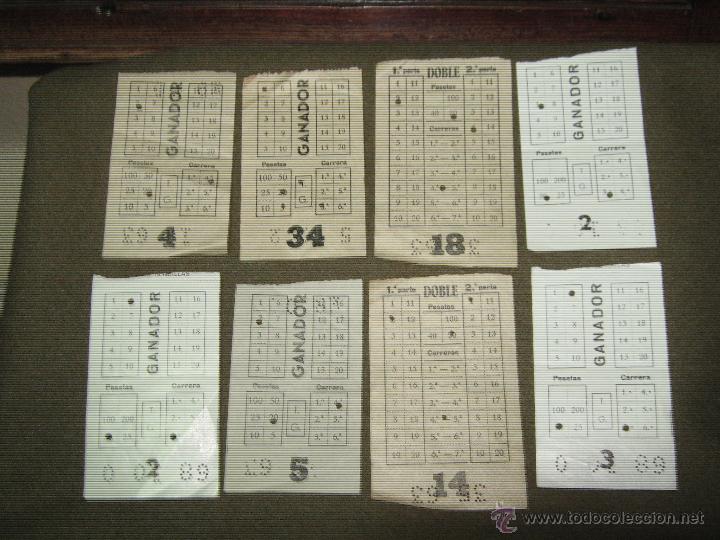 Coleccionismo: LOTE CON 8 BOLETOS DE APUESTAS DE HIP&Oacute;DROMO