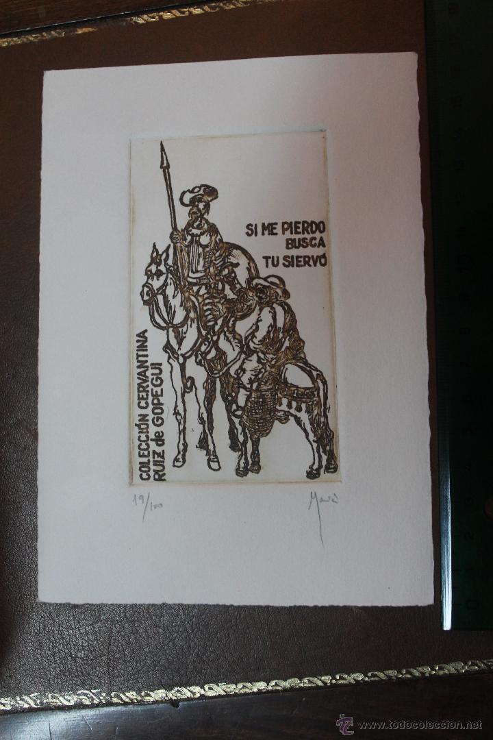Coleccionismo: Exlibris de Don Quijote - Foto 1