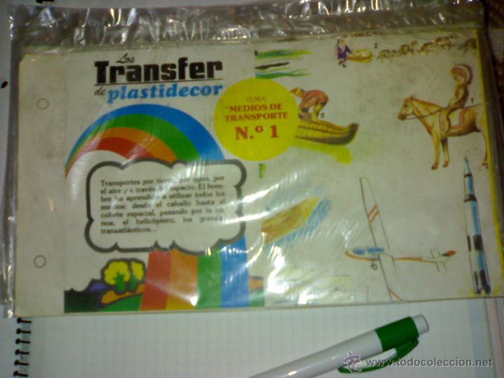 Coleccionismo: TRANSFERS de PLASTIDECOR - N&ordm; 1 MEDIOS DE TRANSPORTE a&ntilde;o 1979 NUEVO (KALKITOS) *