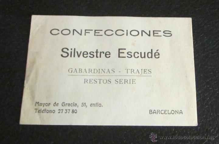 Coleccionismo: TARJETA COMERCIAL CONFECCIONES - Foto 1