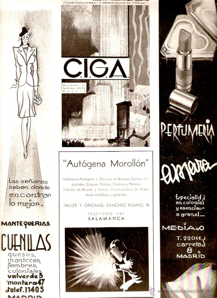 Coleccionismo: A&Ntilde;O 1939 RECORTE PUBLICIDAD MANTEQUERIA CUENLLAS CALZADOS EMILIANO CUADRADO RUBOCO RUBIRA IRIA LUZ