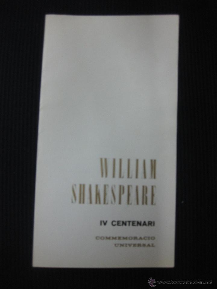 Coleccionismo: PROGRAMA DE TEATRO. EL MERCADER DE VENECIA. SHAKESPEARE. 5-XII-1964. CENTRE CATOLIC DE HOSPITALET.