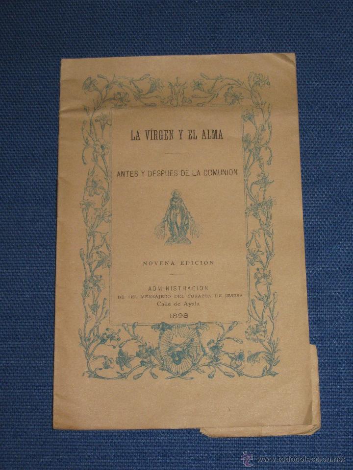 Coleccionismo: LA VIRGEN Y EL ALMA - ANTES Y DESPUES DE LA CONUMION - 1898 - 14 PAGINAS
