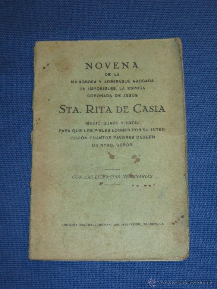 Coleccionismo: NOVENA DE SANTA RITA DE CASIA