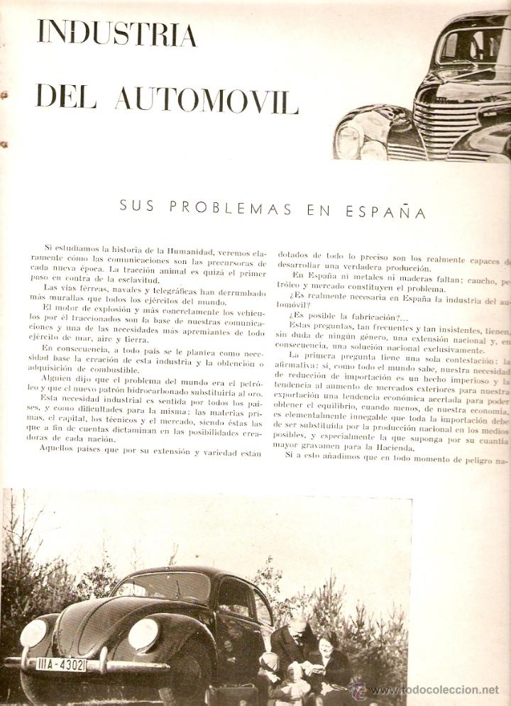 Coleccionismo: A&Ntilde;O 1939 RECORTE PRENSA FALANGE INDUSTRIA DEL AUTOMOVIL PROBLEMAS EN ESPA&Ntilde;A FINAL GUERRA CIVIL