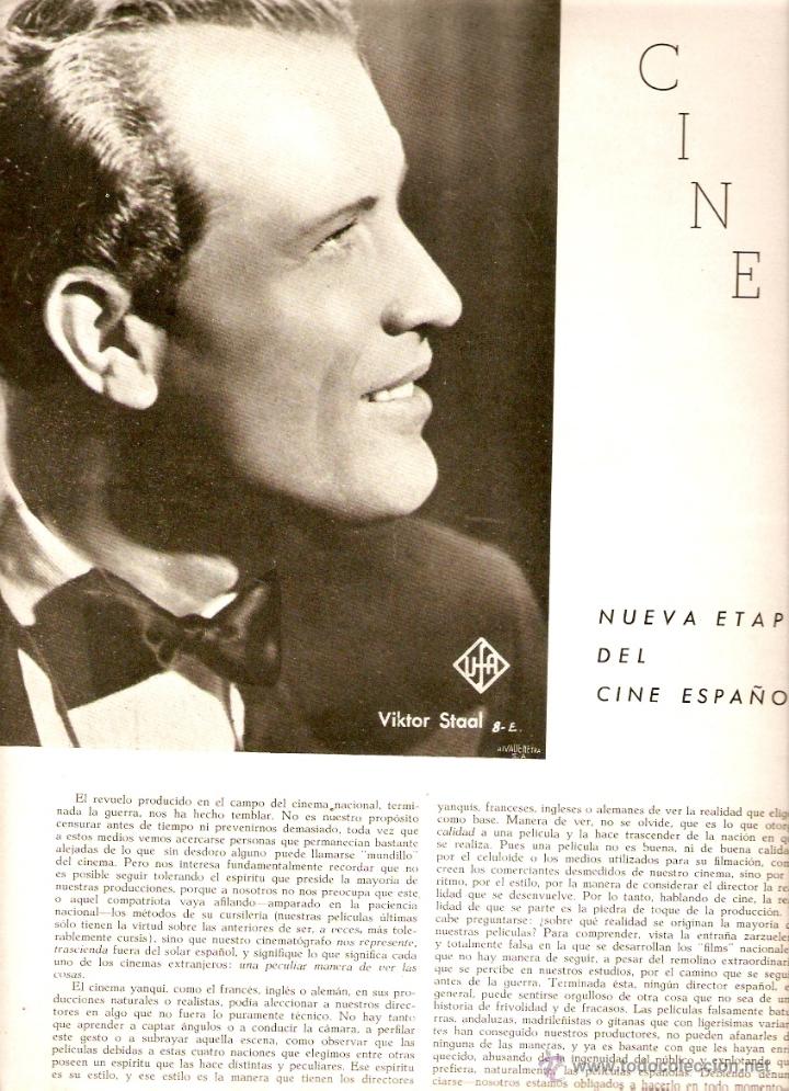 Collecting paper: A&Ntilde;O 1939 RECORTE PRENSA FALANGE FINAL GUERRA CIVIL CINE NUEVA ETAPA DEL CINE ESPA&Ntilde;OL