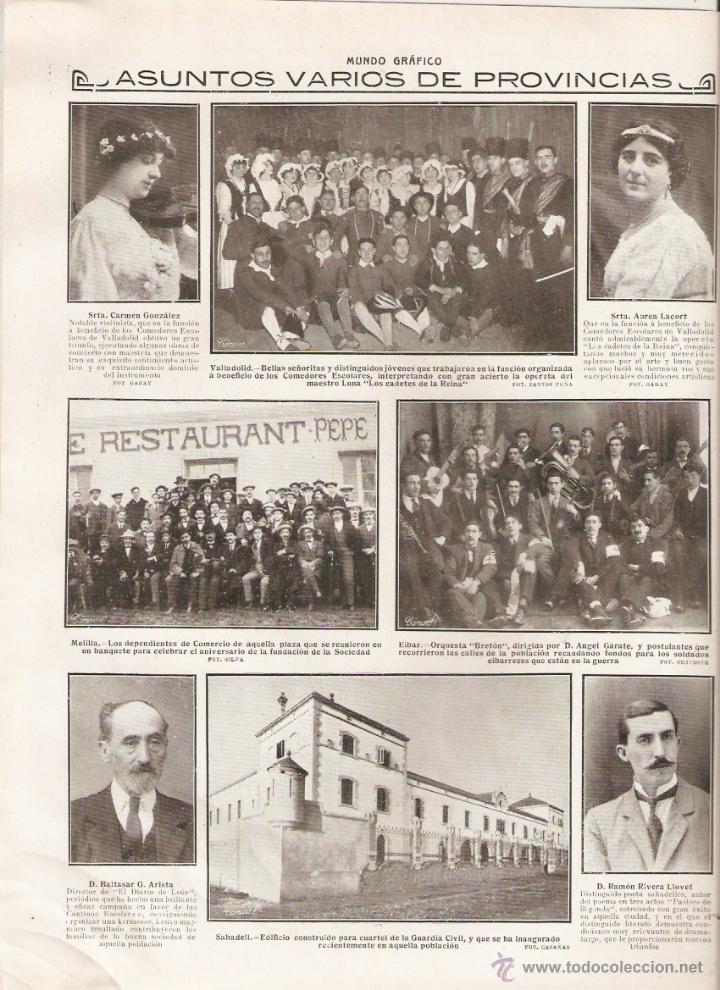 Coleccionismo: 1914 RECORTE PRENSA MELILLA COMERCIO RESTAURANT PEPE SABADELL CUARTEL GUARDIA CIVIL ORQUESTA BRETON