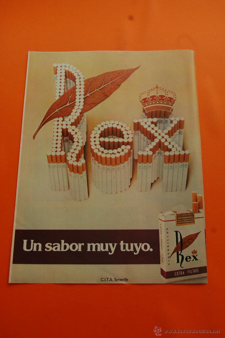 Coleccionismo: PUBLICIDAD 1980 - COLECCION TABACO - REX - Foto 1