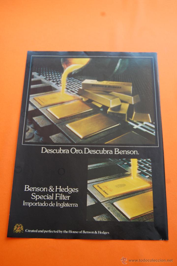 Coleccionismo: PUBLICIDAD 1983 - COLECCION TABACO - BENSON & HEDGES - Foto 1