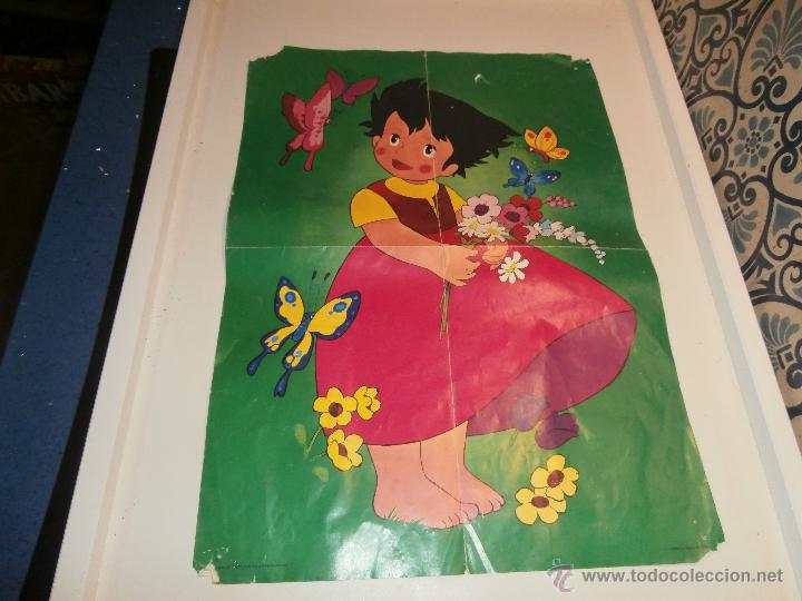 Coleccionismo: viejo poster original de heidi de 1975