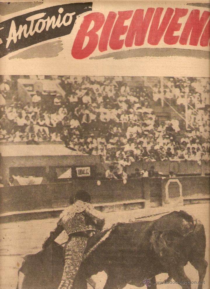 Colecionismo: A&Ntilde;O 1954 RECORTE PRENSA ANTONIO BIENVENIDA TORERO TOROS TOREO