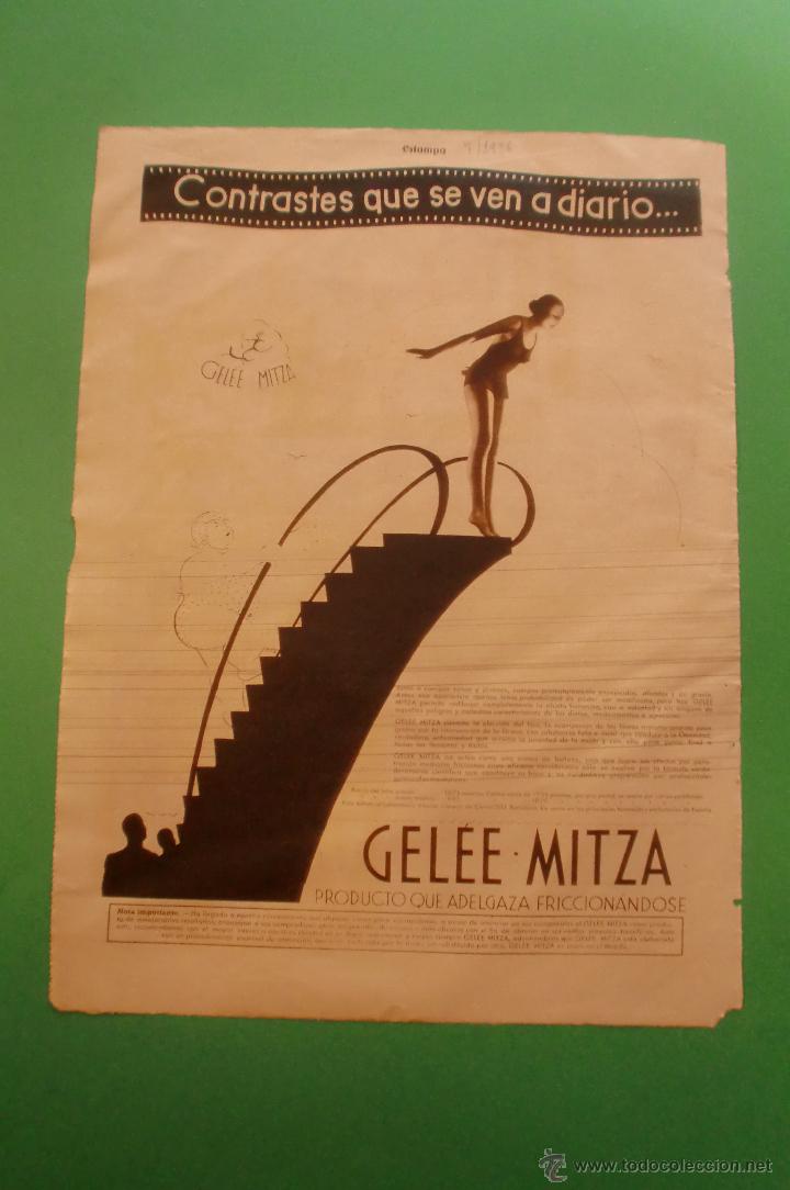 Colecionismo: GEL&Eacute;E - MITZA JULIO 1936 HOJA SUELTA