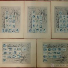 Coleccionismo: 1898 SERIE 6 ALBUM 75 FOTOTIPIAS DE CAJAS DE CERILLAS ACTRICES COMPLETO RARO CROMOS PARERA EDITORES