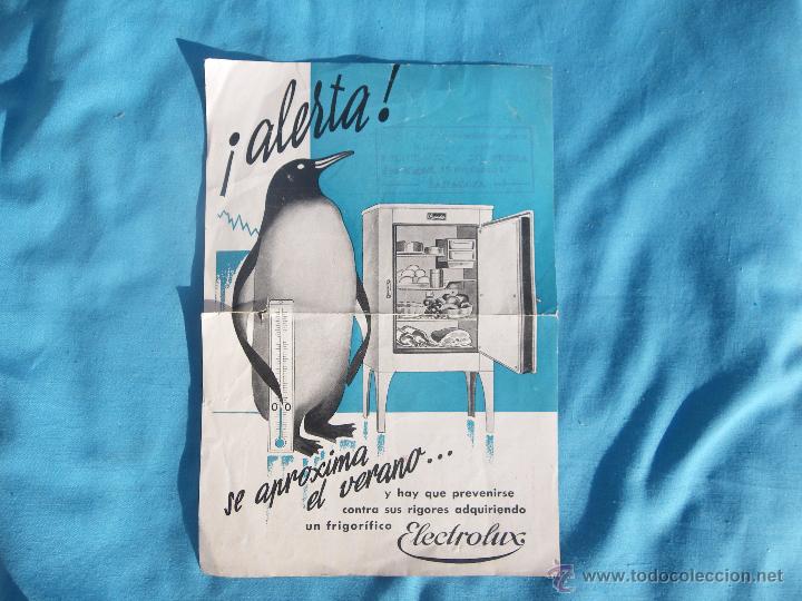 Coleccionismo: MUY ANTIGUA PROPAGANDA DE NEVERAS ELECTROLUX - Foto 1