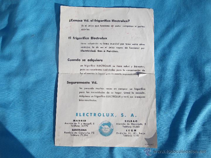 Coleccionismo: MUY ANTIGUA PROPAGANDA DE NEVERAS ELECTROLUX - Foto 3