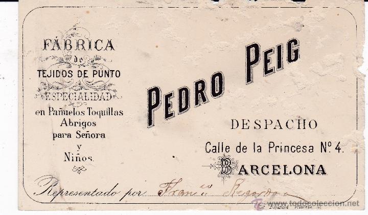 Coleccionismo: F&aacute;brica Tejidos y punto Pedro Peig Barcelona (muy castigada)