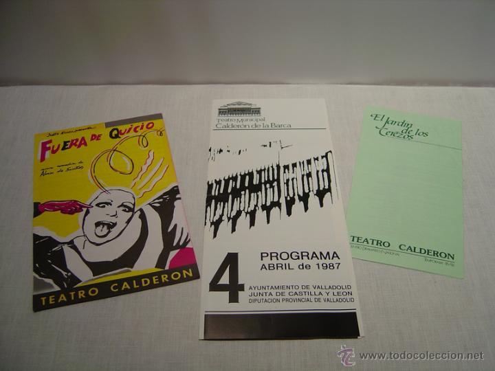 Coleccionismo: PROGRAMA TEATRO CALDERON A&Ntilde;OS 80 - LOTE DE TRES - Foto 1