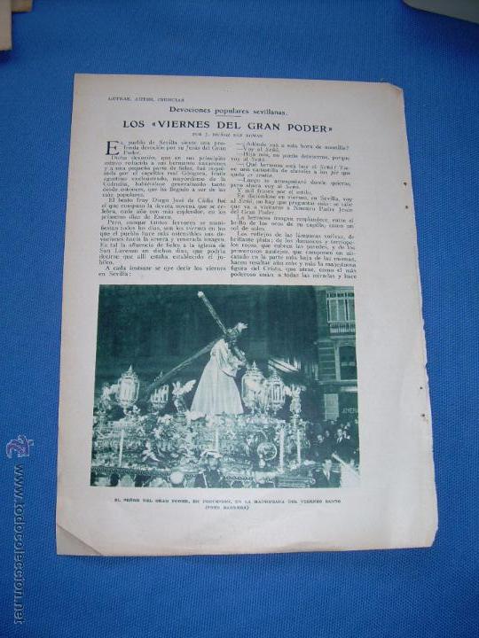 Coleccionismo: REPORTAJE DE 3 PAGINAS - LOS VIERNES DEL GRAN PODER IGLESIA DE SAN LORENZO