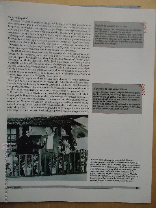 Collecting paper: 28x22cm - hoja original prensa coleccion - manolo escobar